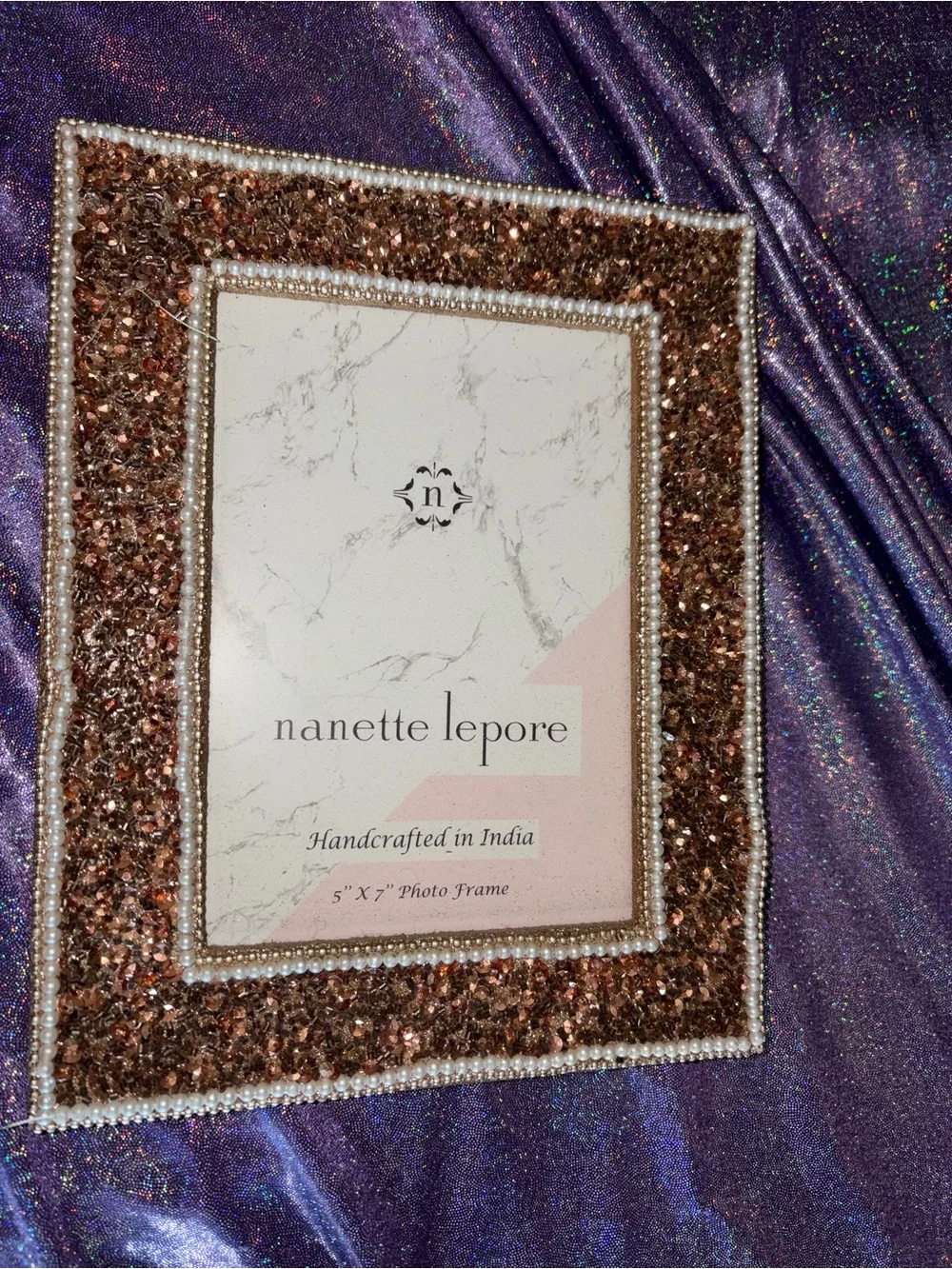 Rose Gold Beaded Picture Frames